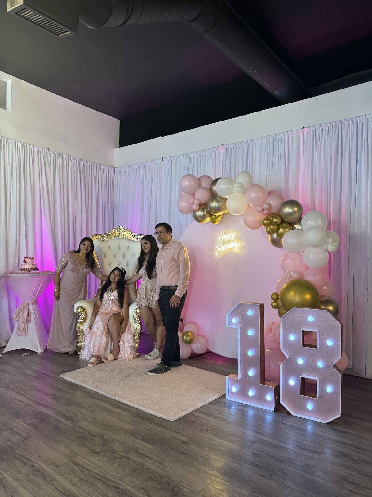 Birthday party setup at The Prestige Venue with festive decorations