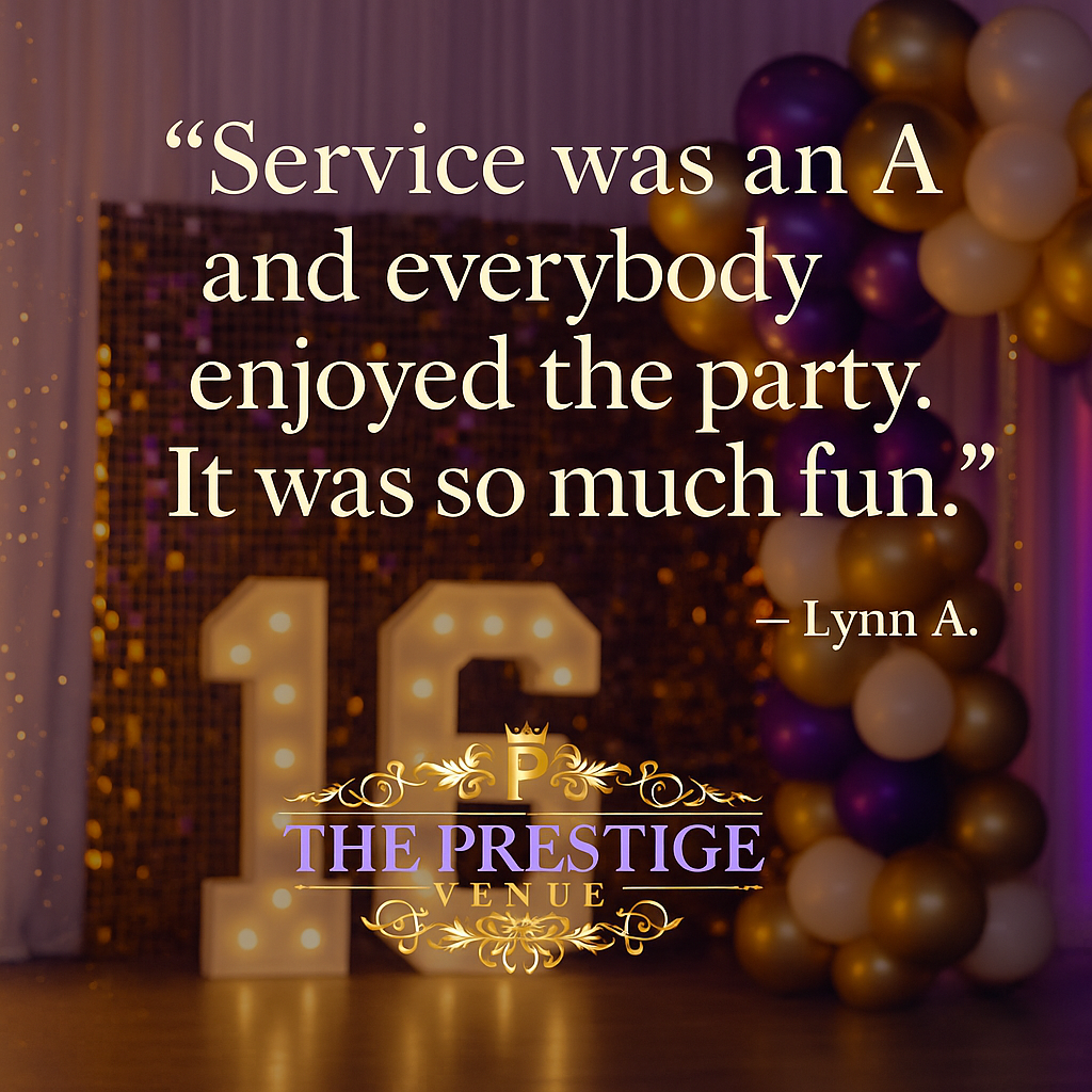 5-star Google review from Lynn A. praising the service and party experience
